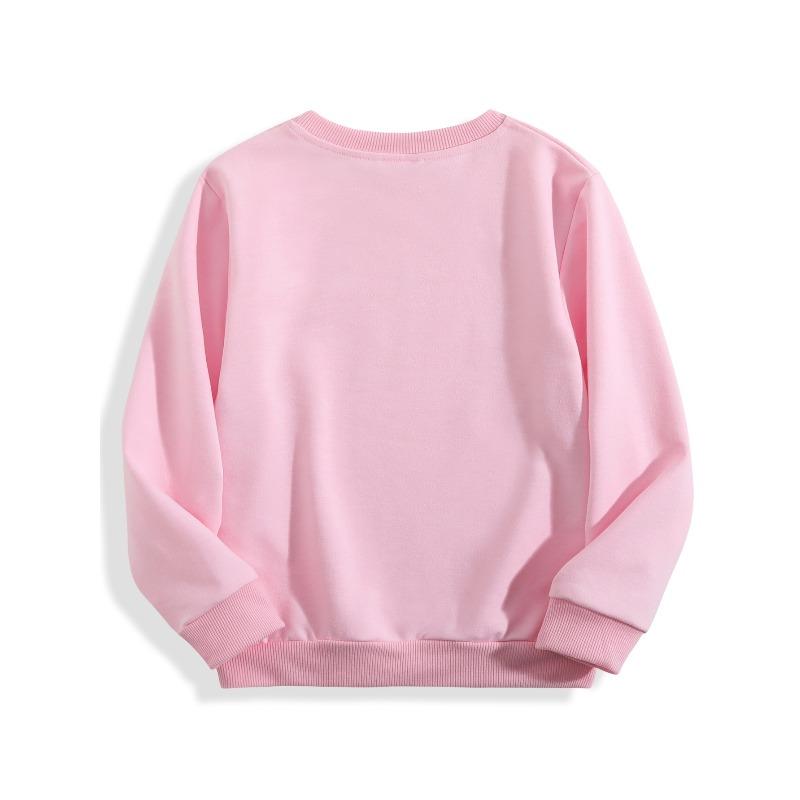 Kids Crewneck Sweatshirt, Black Floral Print with Leopard Letter E Graphic