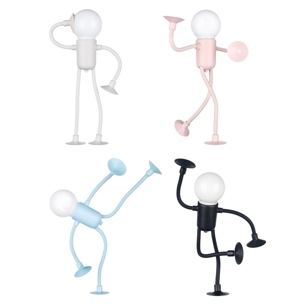 Veränderbare Form, lustiges Sportler-Nachtlicht, vielseitige Lampe, kreativer Spaß, schrullige Knopfbatterie, Schreibtischlampe, Ornament, Vakuumsauger