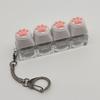 Silicone Soft Cat Claws Keychain Key Ring Pendant Mobile Phone Backpack Pendant Desktop Accessories Decompression Press Tools