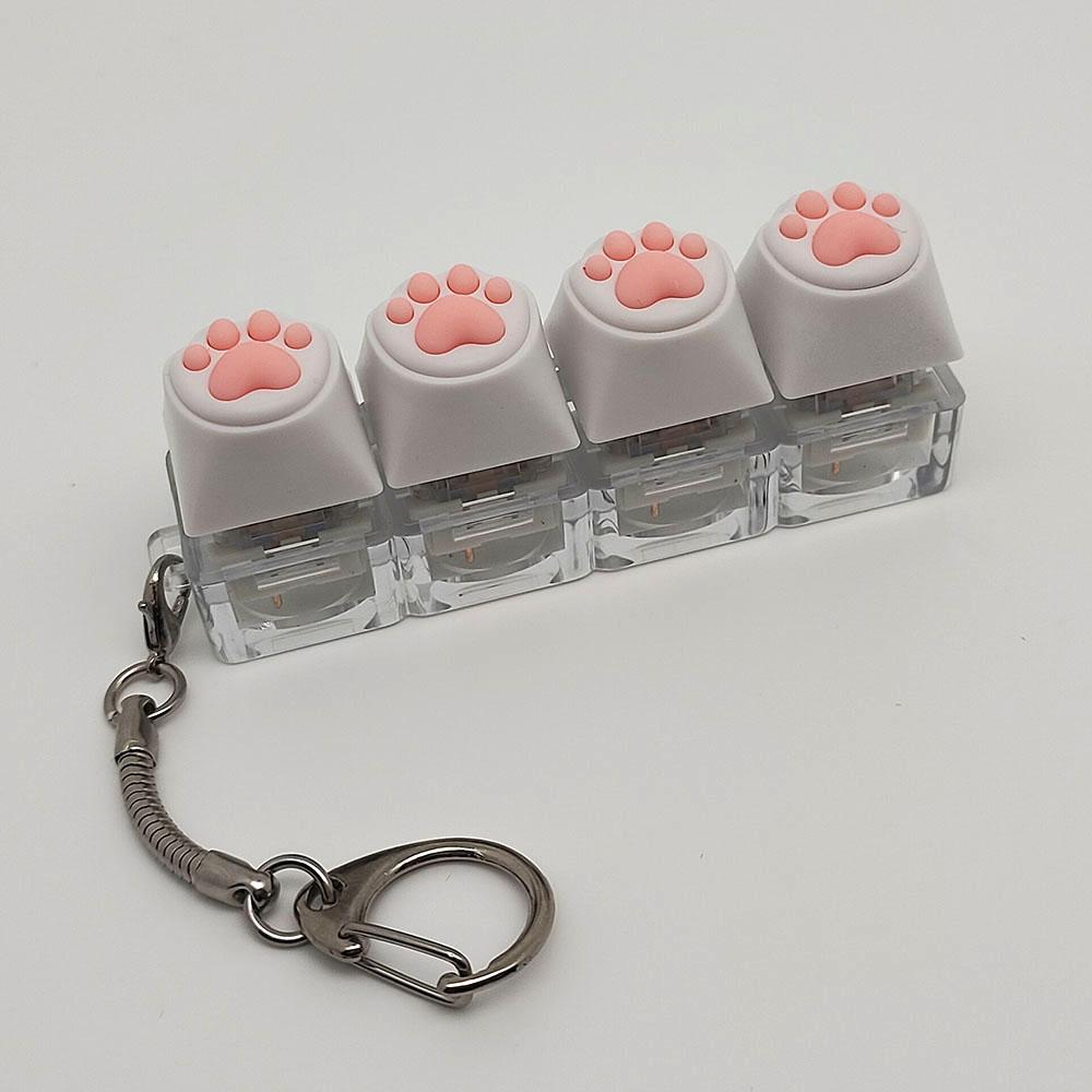 Silicone Soft Cat Claws Keychain Key Ring Pendant Mobile Phone Backpack Pendant Desktop Accessories Decompression Press Tools