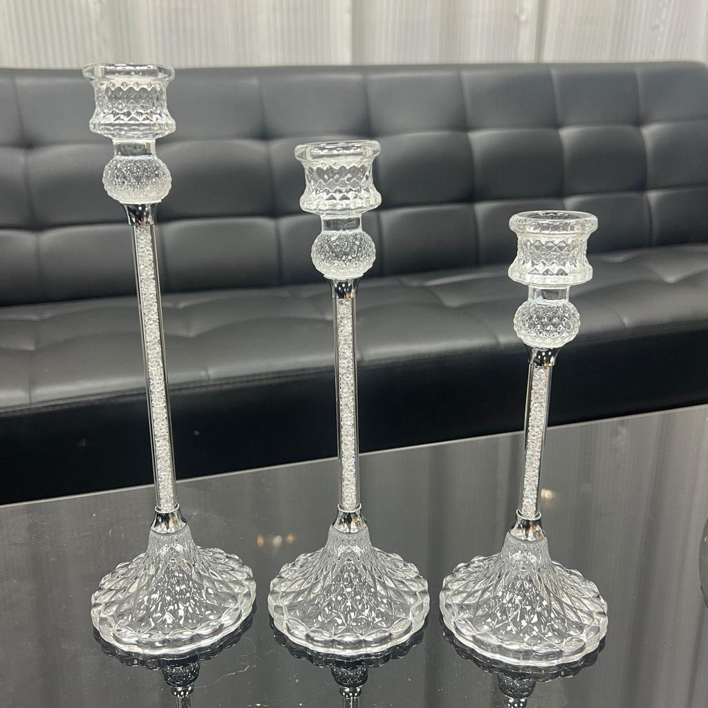 Crystal Diamond Candle Holder for Weddings and Romantic Dinners