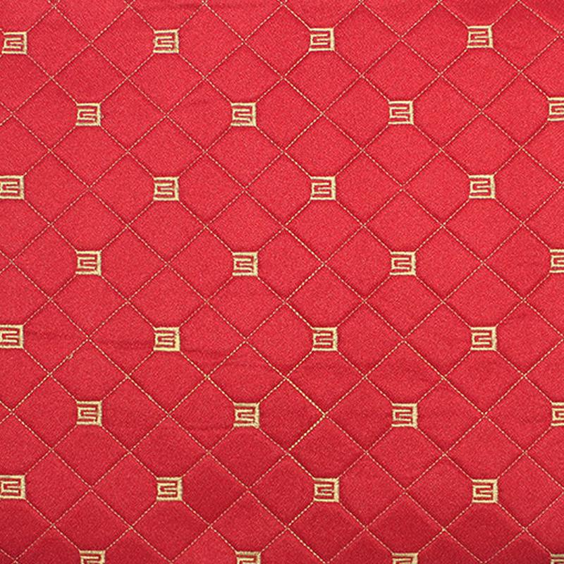 100*148cm Cotton Linen Quilted Fabric Sponge Embroidery Pattern Fabric For Diy Car Interior Seat Cover Upholstery Sofa Material