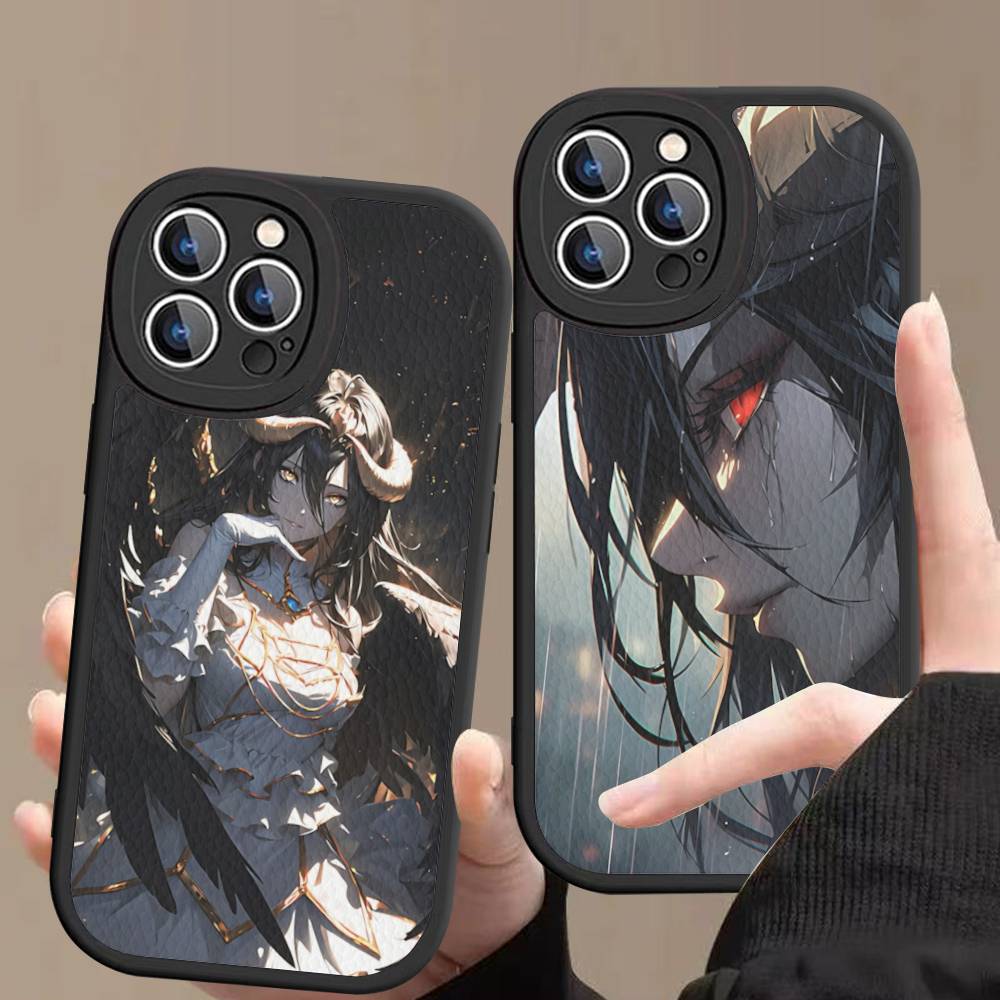 Cartoon Anime A-AlbedoS Leather Phone Case For IPhone 16 15 14 13 12 11 Pro Max Plus Shockproof Cover