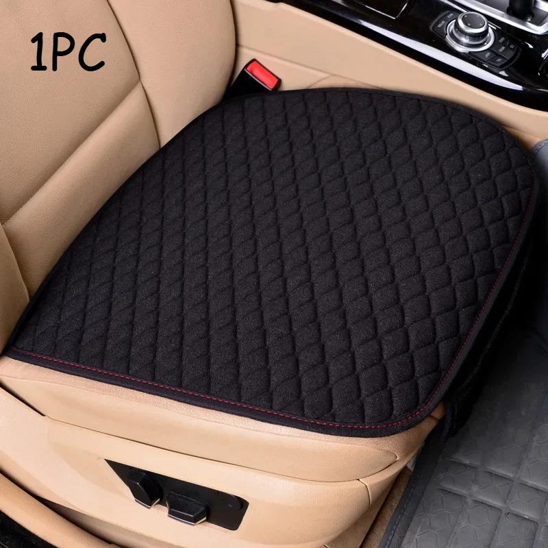 Breathable Linen Seat Pad for Car – Slip-Resistant Bottom Cushion Only, Uses in Most Vehicles Year-Round Comfort