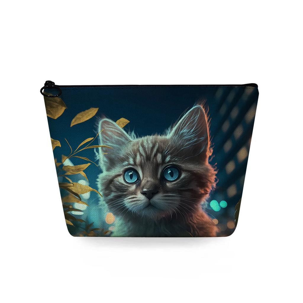 Women Cat Print Cosmetic Bag Toiletries Organize Travel Storage Case 6771