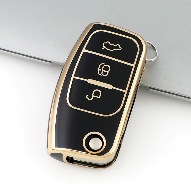 Fashion Tpu Keyless Car Flip Key Case Cover Shell Fob For Ford Escape Falcon C-Max Fiesta Focus 2 Ecosport Kugua Accessories