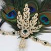 Vintage Feder Stirnband 1920er Jahre Kopfschmuck Exquisites Maskenball Haarband Bühnenauftritt