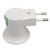 E27 EU Plug Socket Bulb Socket Adapter Converter 250V 6A White Night Light, with Power Switch Control Switch Convenient