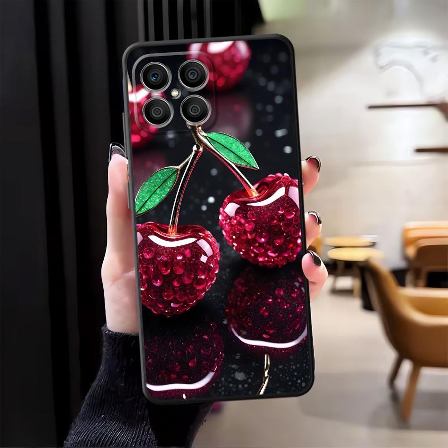 Cherry Pattern Funda Phone Cover Case for Honor Magic5Lite X7 X8 X5b 8X 90 200 400 Lite 70 X9a X6