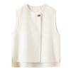 2025 A/W Women's Elegant Slim-Fit Double-Sided Cashmere Sleeveless Cardigan Vest