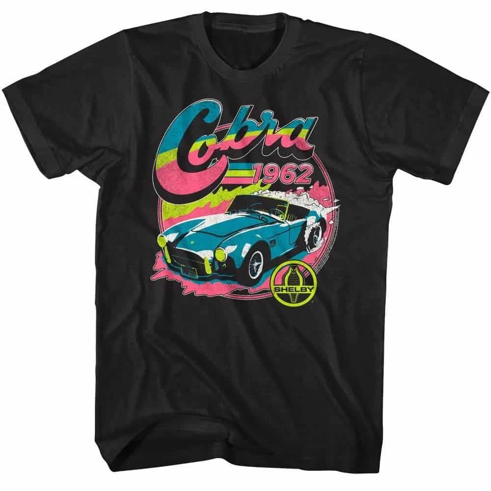 Shelby Cobra 1962 Neon Roadster Men s T Shirt S