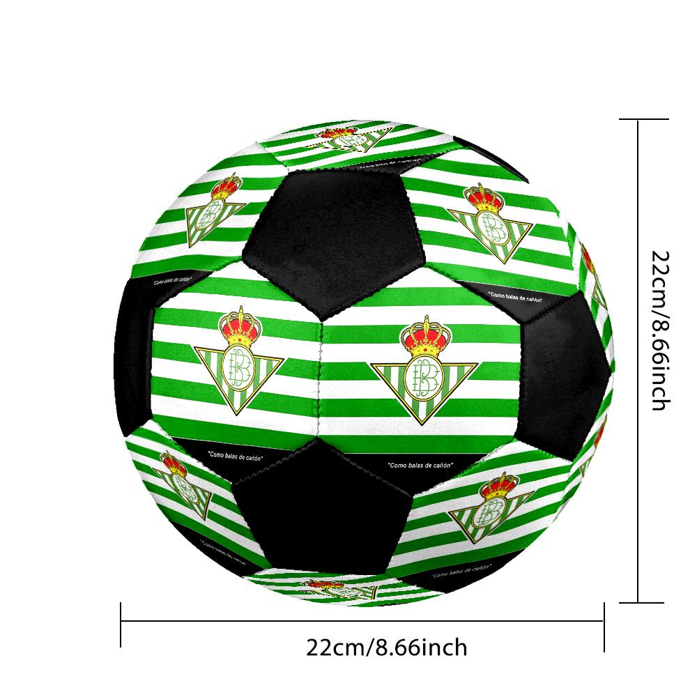 Pallone da Calcio Real Betis Balompié Colorato Per Tutte le Età Cucito a Macchina PVC Pronto per la Competizione Resistente Alto Rimbalzo.TAGLIA5