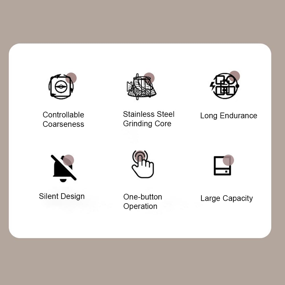 Hosioe Electric Burr Coffee Grinder, Adjustable Automatic Conical Burr Mill, Coffee Bean Grinder with 25 Grinding Settings, 2-12 Cup Capacity, French