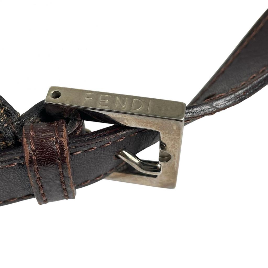 FENDI Zucca Hobo Shoulder Bag Brown Women used