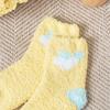 Daiso Double Heart Sleep Socks Yellow