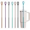 2Pcs Silicone Straw Cleaner Brush Straw Cleaning Brush Soft Bottle Brush for Cleaning Metal Plastic Glass Straws