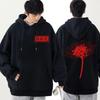 Japanese Anime Tokyo Ghoul Hoodie Ombre Hell Flower Graphic Hoodies Men Women Oversized Fleece Sweatshirt Streetwear
