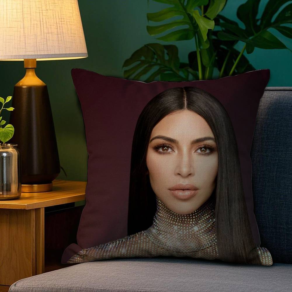 

K-Kim K-KardashianS Pillow Case Sofa Living Room Bedroom Double-sided Printing Square Cushion Nap Time Cushion Cover 12x12Inch