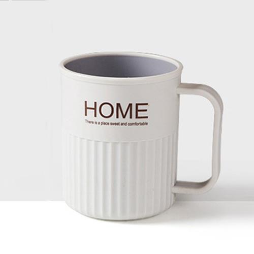 Two-color mouthwash cup household brushing cup washing cup couple simple toothbrush cup hit color ribbon handle tooth cylinder