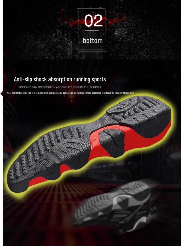 Boys' Winter Cotton Sports Shoes: Warm, Non-Slip, Velvet Lined for Medium & Large Children