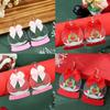 Christmas Heart Gesture Acrylic Bow Earrings with Glittering Crystal Ball