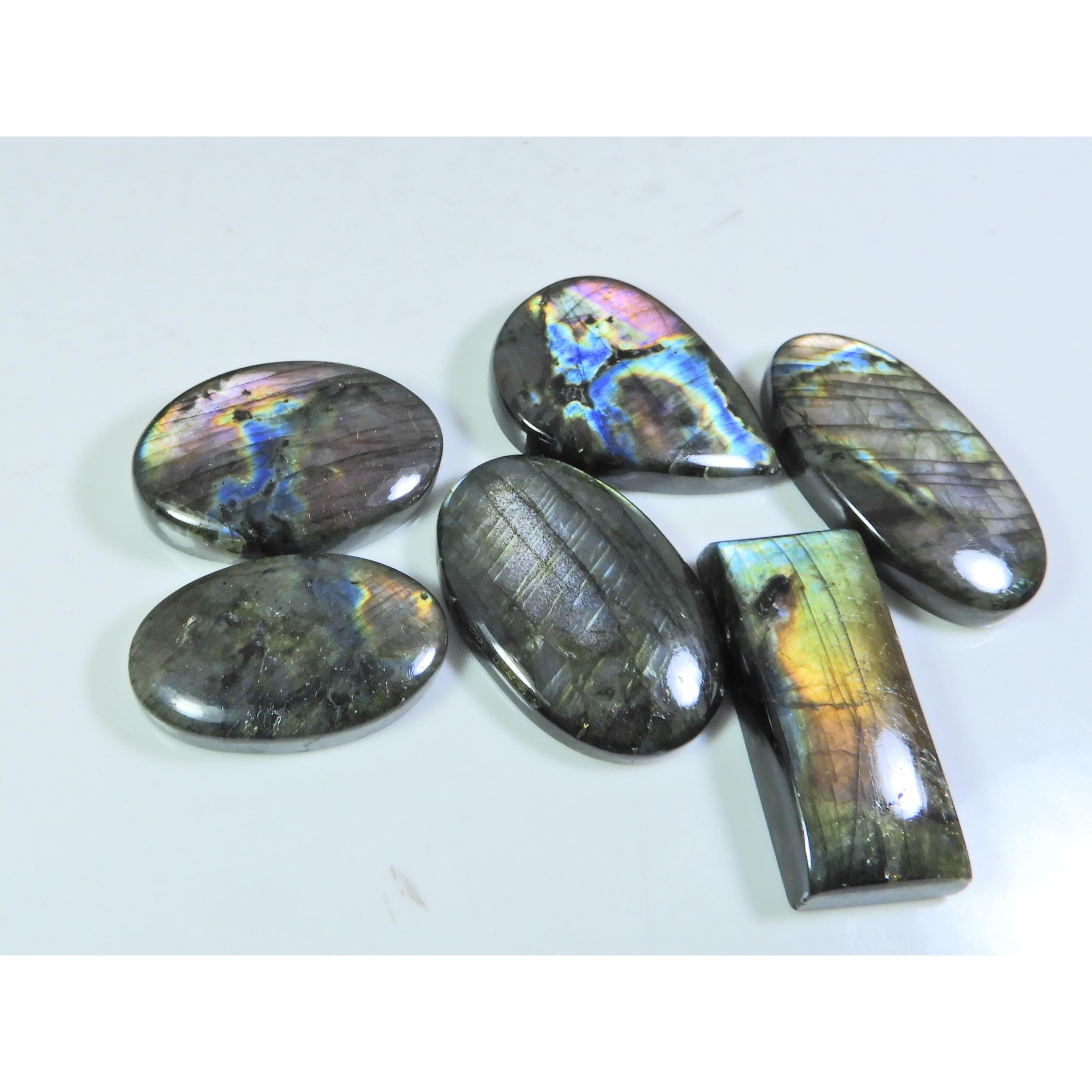 

234 карата. Натуральный розовый спектролит лабрадорит микс кабошон драгоценный камень 6 шт. лот A-788