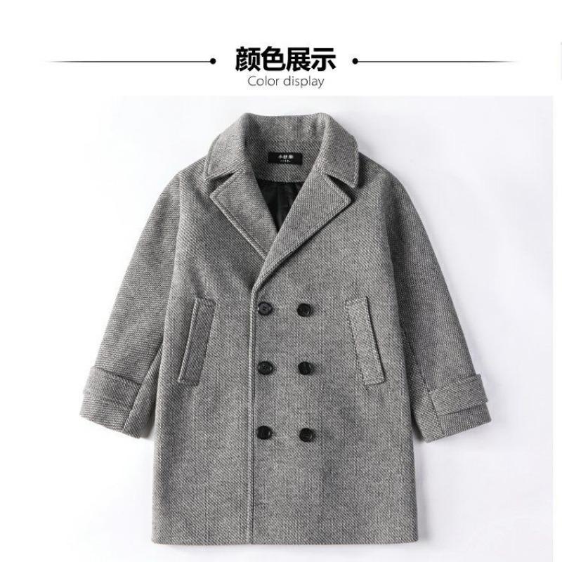 Boys' Thick Wool Coat, Autumn/Winter Children's Padded Coat