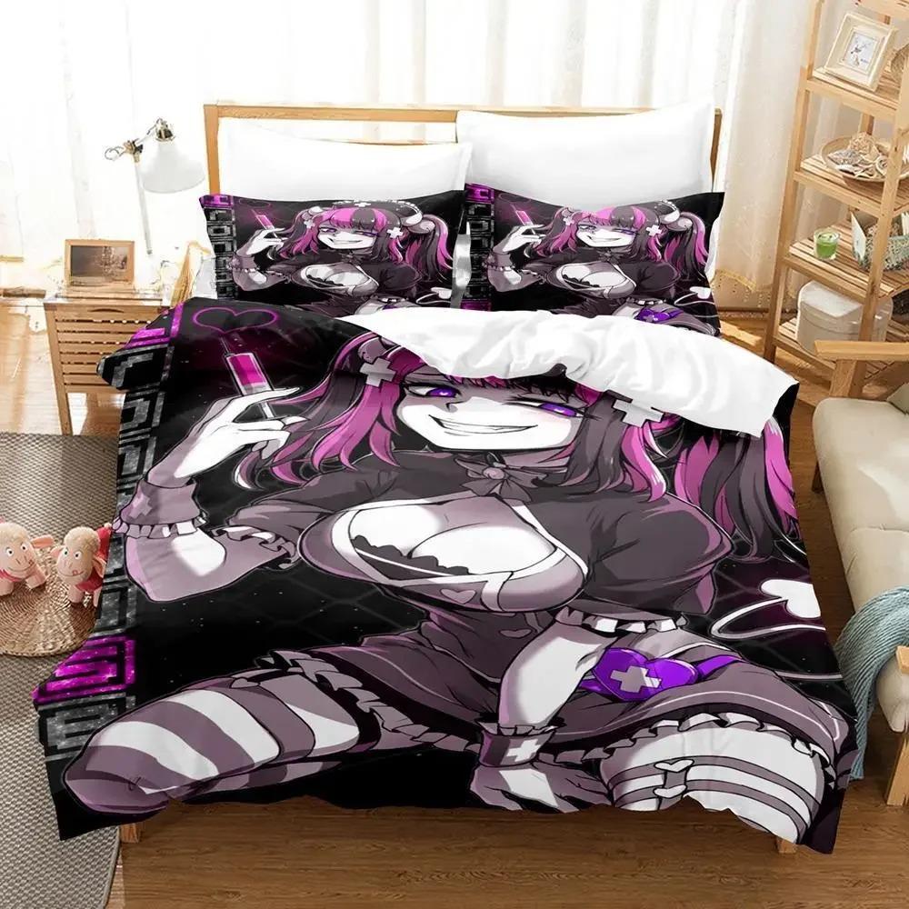 Ironmouse Anime Bedding Set Single Twin Full Queen King Size 3D Print Kawaii Duvet Cover for Adult Kid Bedroom