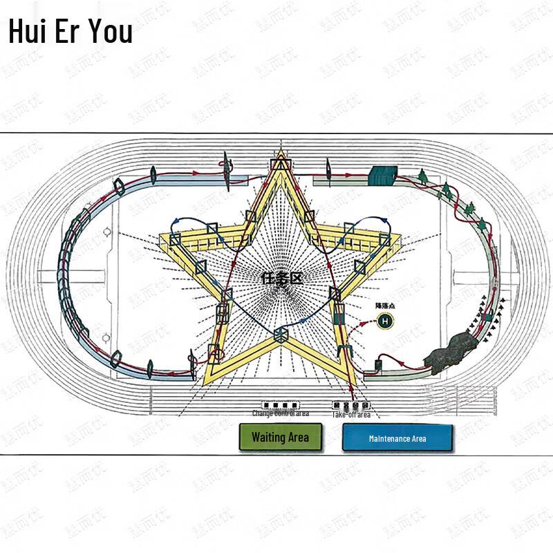 Modular Drone Race Track Steel Pipe Obstacles