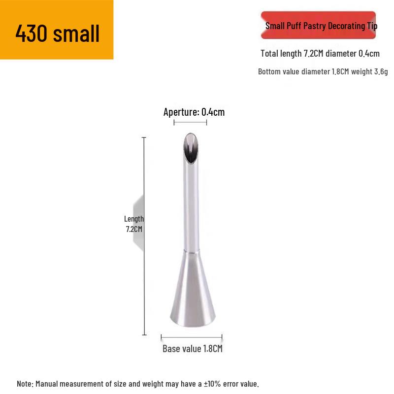 Stainless Steel Cream Puff Nozzle Set for Cake and Pastry Decorating