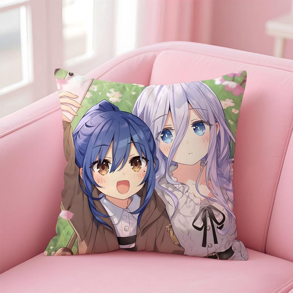 

HeartFluttering DDATE A LIVE Icons Cushion Cover Pillowcase Short Plush Invisible zipper Room Sofa Cushion Cover 30X30cm