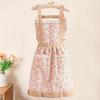 Canvas Household New Erasable Apron Kitchen Strap Anti Fouling Breathable Princess Skirt Cooking Apron With Wiping Pockets
