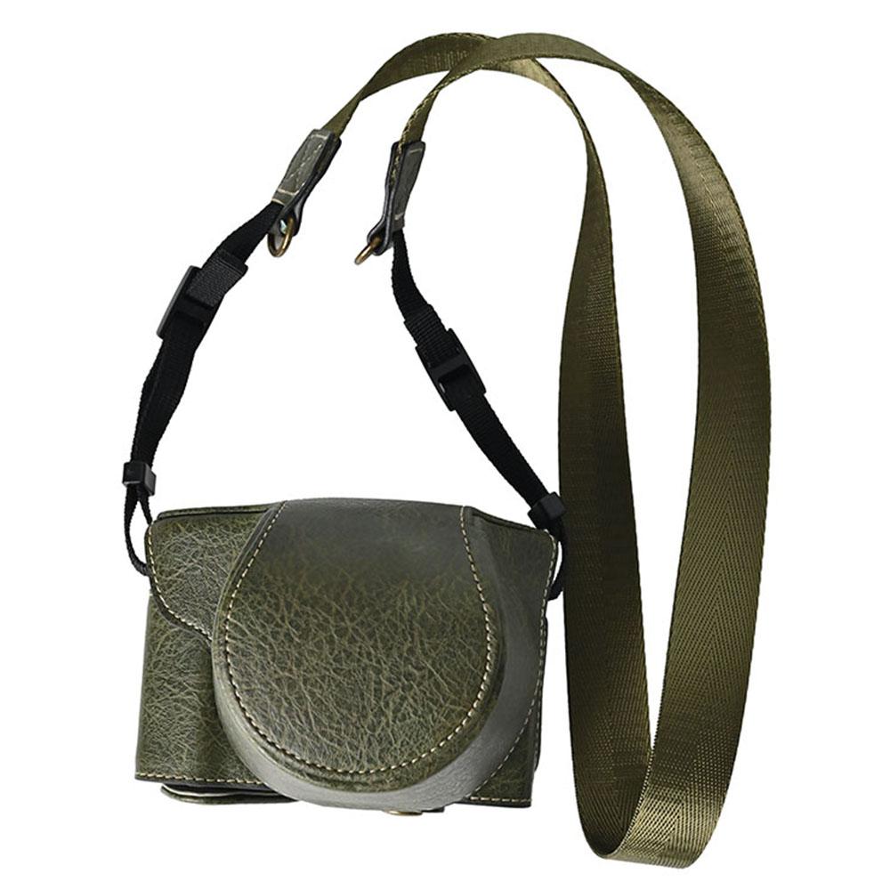 For Fujifilm X-M5 Protective Cover Litchi Textured PU Leather Camera Case with Shoulder Strap A