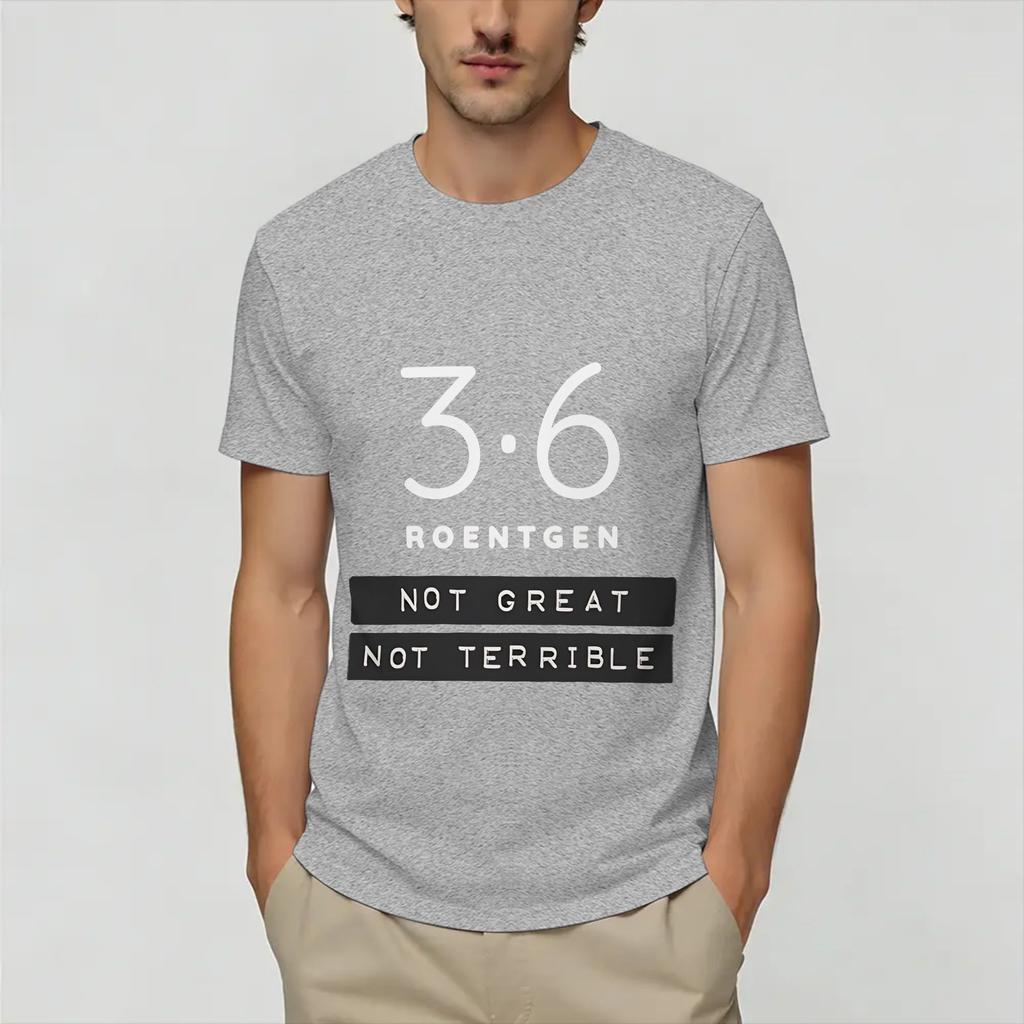 Tschernobyl 36 Röntgen Unisex T-Shirts Lustige T-Shirts Kurzarm Rundhals T-Shirts Baumwolle Grafikbedruckte Kleidung