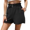 2026 Summer Fashion Women's Black Wrinkled Fabric Comfortable And Breathable Easy To Match Sexy Shorts