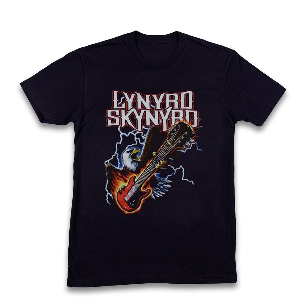 Rare Lynyrd Skynyrd Eagle & Guitar T-shirt, Unisex Black T-shirt, Size S-5XL Unisex T-Shirt S