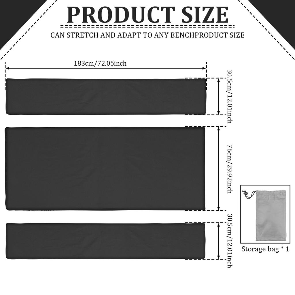 Picnic Table Cover Polyester Waterproof Windproof Tablecloth with Bench Cover Reusable Fitted Tablecloth Outdoor Dust Cover