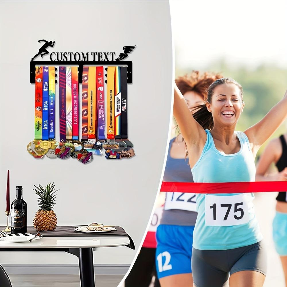 Custom Sports Award Holder - Personalized Metal Display for Trophies, Home & Office Decor, Rustic Wall Art, Custom Sign, Utility Hooks.
