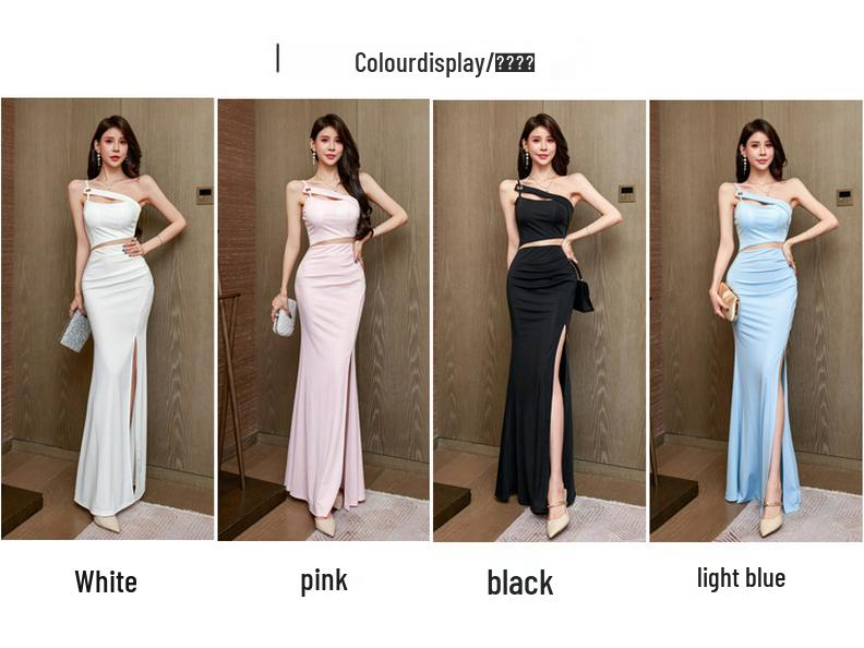 2026 Elegant Strapless Slit Evening Gown – Slimming Bodycon, Hip-Hugging, Floor-Length Dress