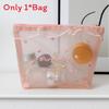 Polyester Large Capacity Transparent Makeup Bag For Girls Travel And Daily Use