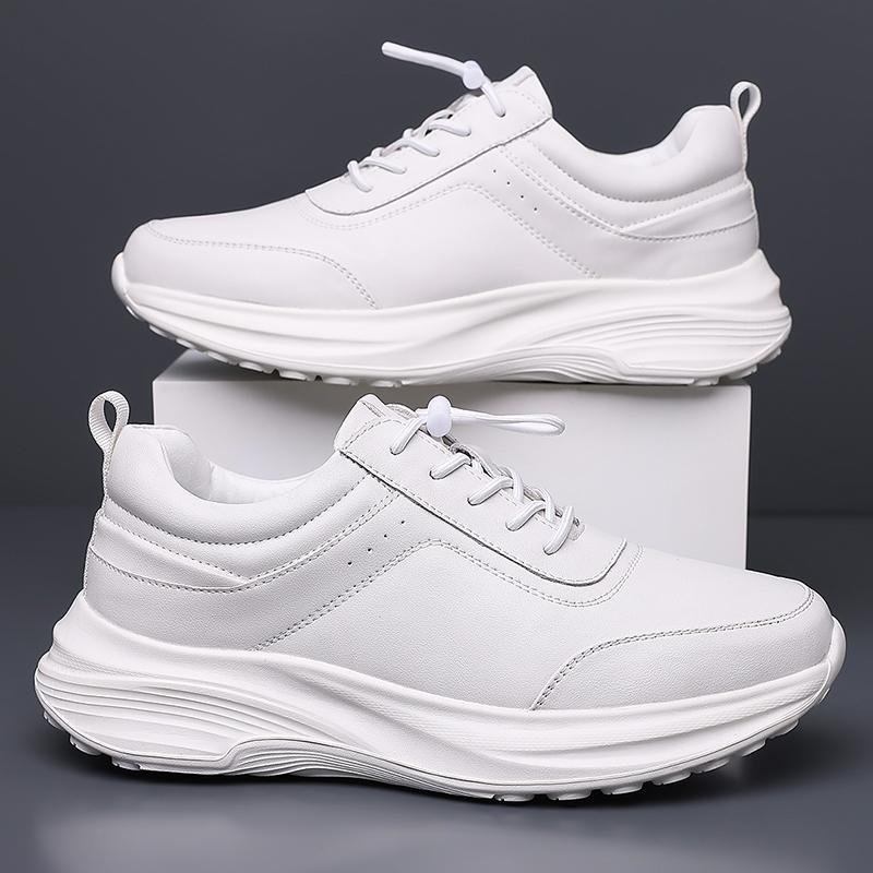 Soft-sole Anti-slip Men Sneakers Fashion Casual Mens Shoes Outdoor Male Sports Shoes Leisure Walk Leather Trainers Walking Shoes