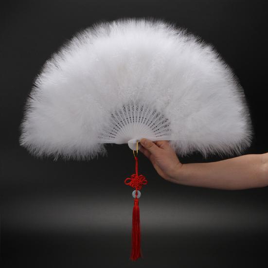 Folding Fan Fluffy Lightweight Stage Performance Decoration