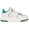 MLB Chunky Liner Mid White Green Sneakers 3ASXLMB3N-50GNS