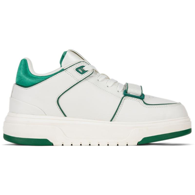 MLB Chunky Liner Mid White Green Sneakers 3ASXLMB3N-50GNS