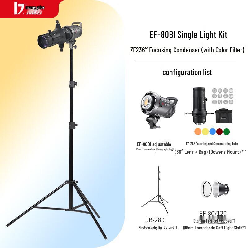 Jinbei EF-80BI Bi-Color LED Video Light Kit