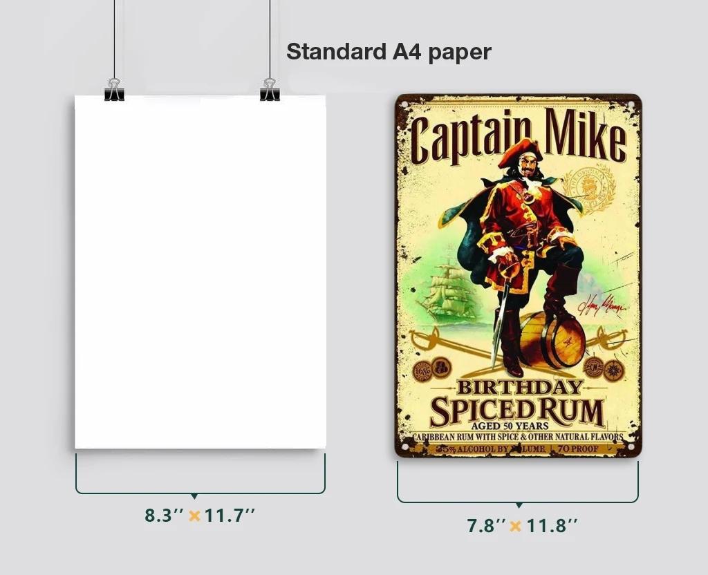 Vintage Rum Brand Metal Tin Sign Pin Up Girl Poster Metalowe znaki Man Cave Home Garage Metalowa tabliczka ścienna Dekoracja z blaszanego znaku