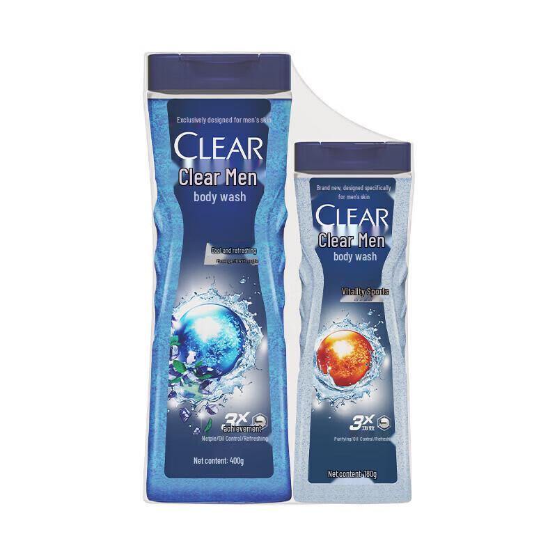 CLEAR Men's Oil Control Body Wash - Cooling Vitality Set