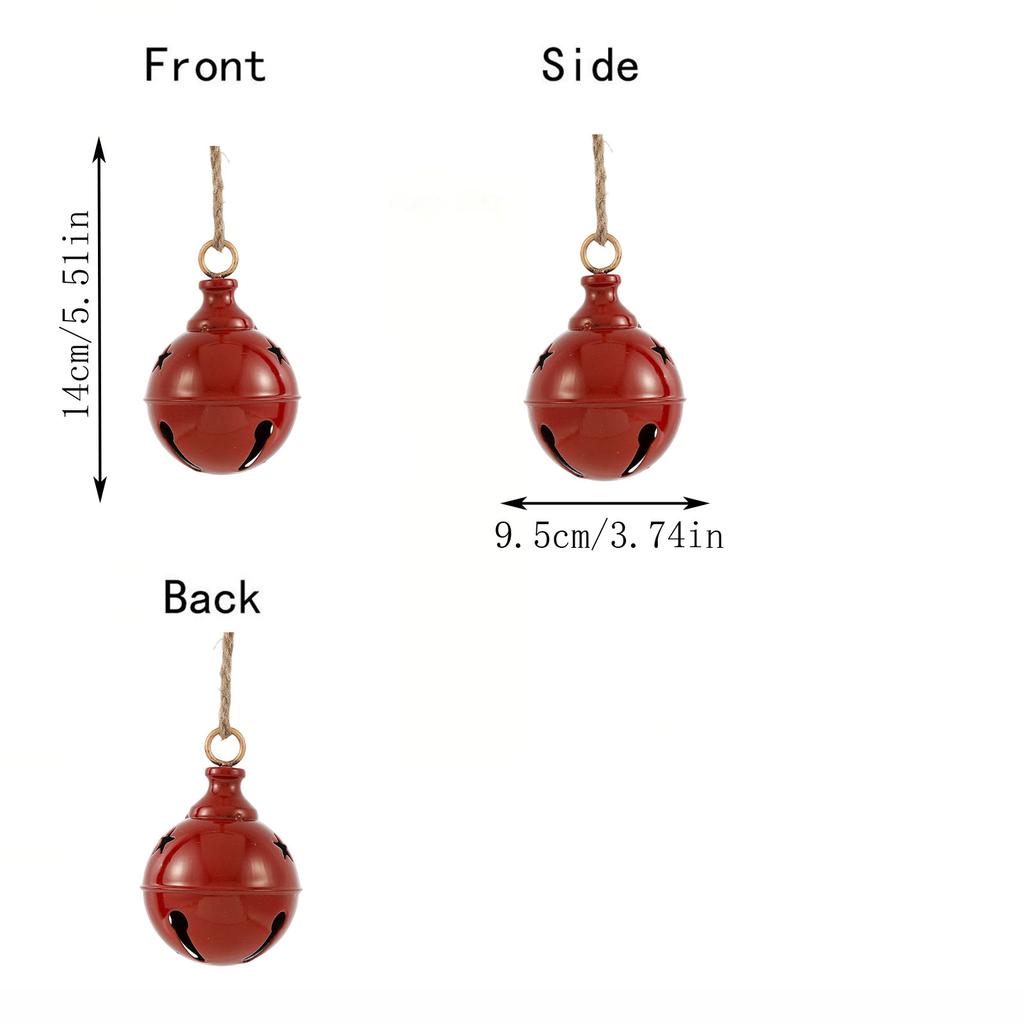 Christmas Bell Decorations Iron Atmosphere Large Ornaments To Decorate The Christmas Tree Creative Pendants