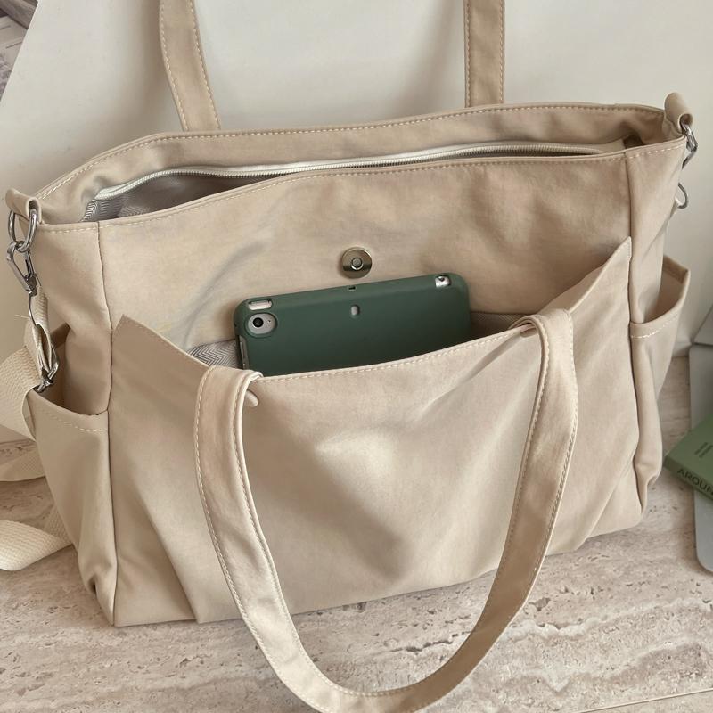 Large Capacity Nylon Tote Bag for Women Lightweight Shoulder Crossbody Handbag Casual Work Travel Purse