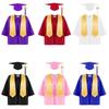 Kids' Graduation Gown and Cap Set: Doctoral Style for Kindergarten & Elementary Ceremonies